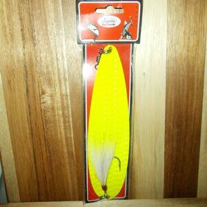 Jigging World Flutter Spoon Saltwater Fishing Lure NEW Chartreuse 7.5 Inch